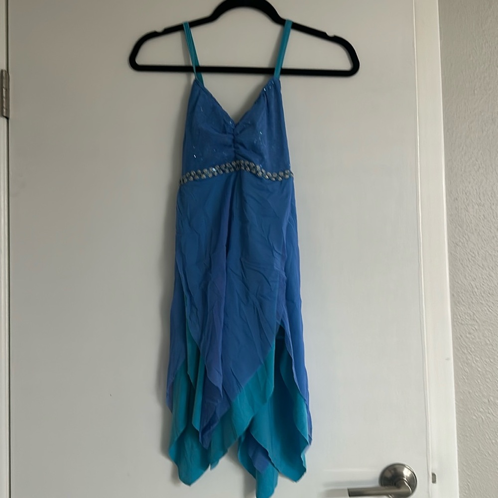 Blue dance costume